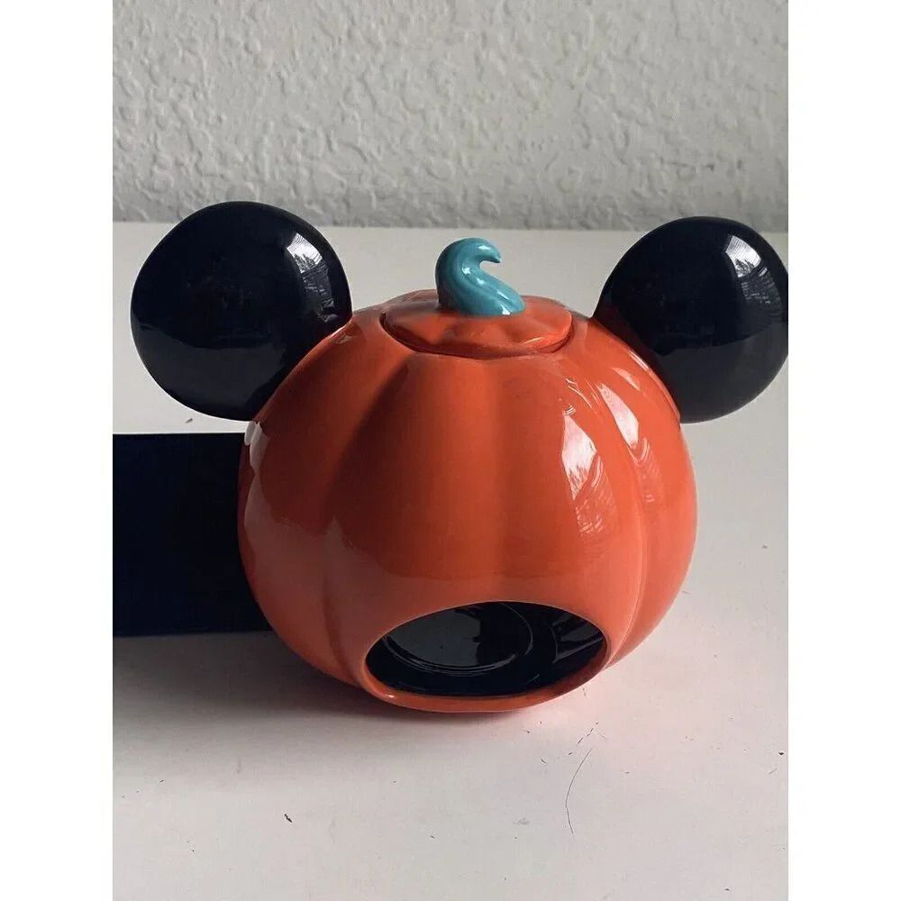 Disney Parks Mickey Mouse Halloween Pumpkin Votive Candle Holder Ceramic NEW‎ - Picture 8 of 13